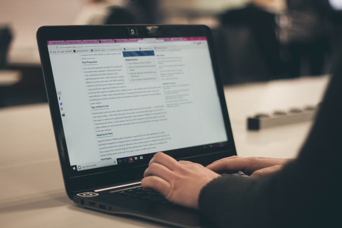 a person is using laptop